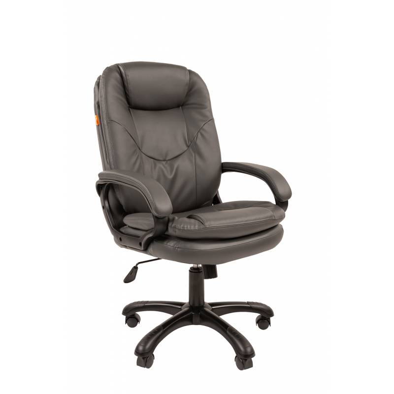 Кресло руководителя Chairman 668 Россия экопремиум серый (черный пластик) главное фото