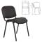 Стул для персонала и посетителей "ИЗО", черный каркас, кожзаменитель черный, Z-11 (Вариант 3) главное фото в маленьком размере