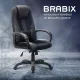 Кресло компьютерное  PREMIUM "Rapid GM-102", НАГРУЗКА 180 кг, экокожа/ткань, черное/серое, 532105. Фото товара с разных ракурсов.