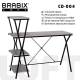 Стол на металлокаркасе BRABIX LOFT CD-004, 1200х535х1110 мм, 3 полки, цвет дуб антик, 641219 главное фото в маленьком размере